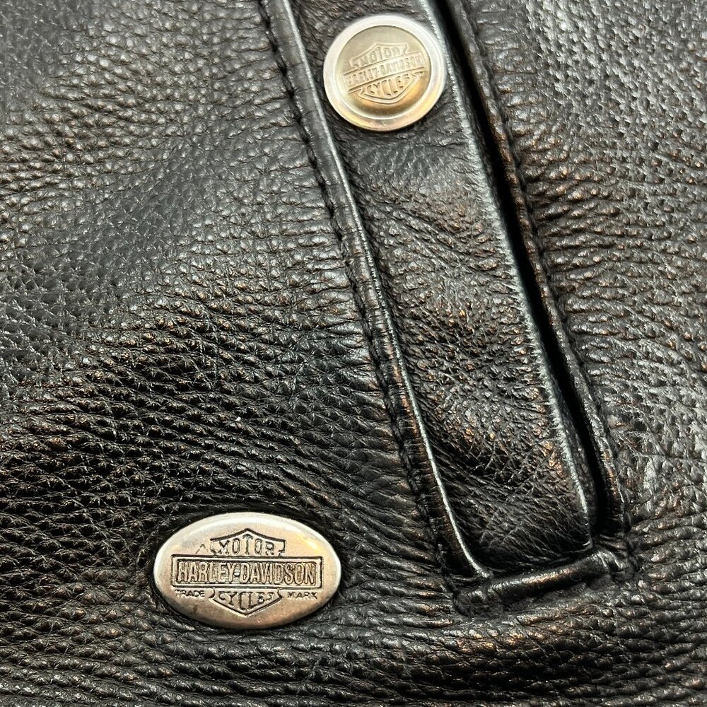 Vintage Harley Davidson Leather Vest - Picture 5 of 12